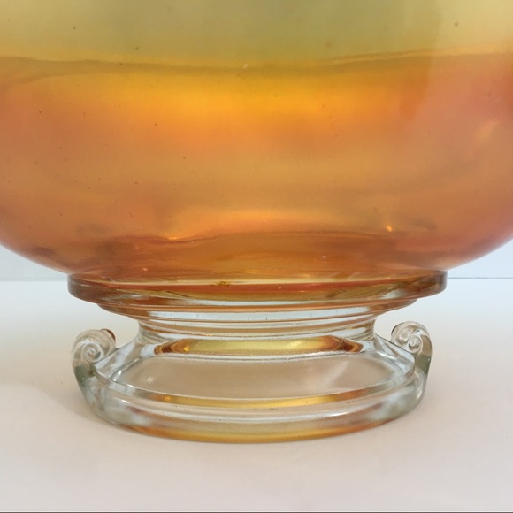 Imperial Carnival Glass Double Scroll Bowl in Marigold Vintage 1920’s - Picture 6 of 8